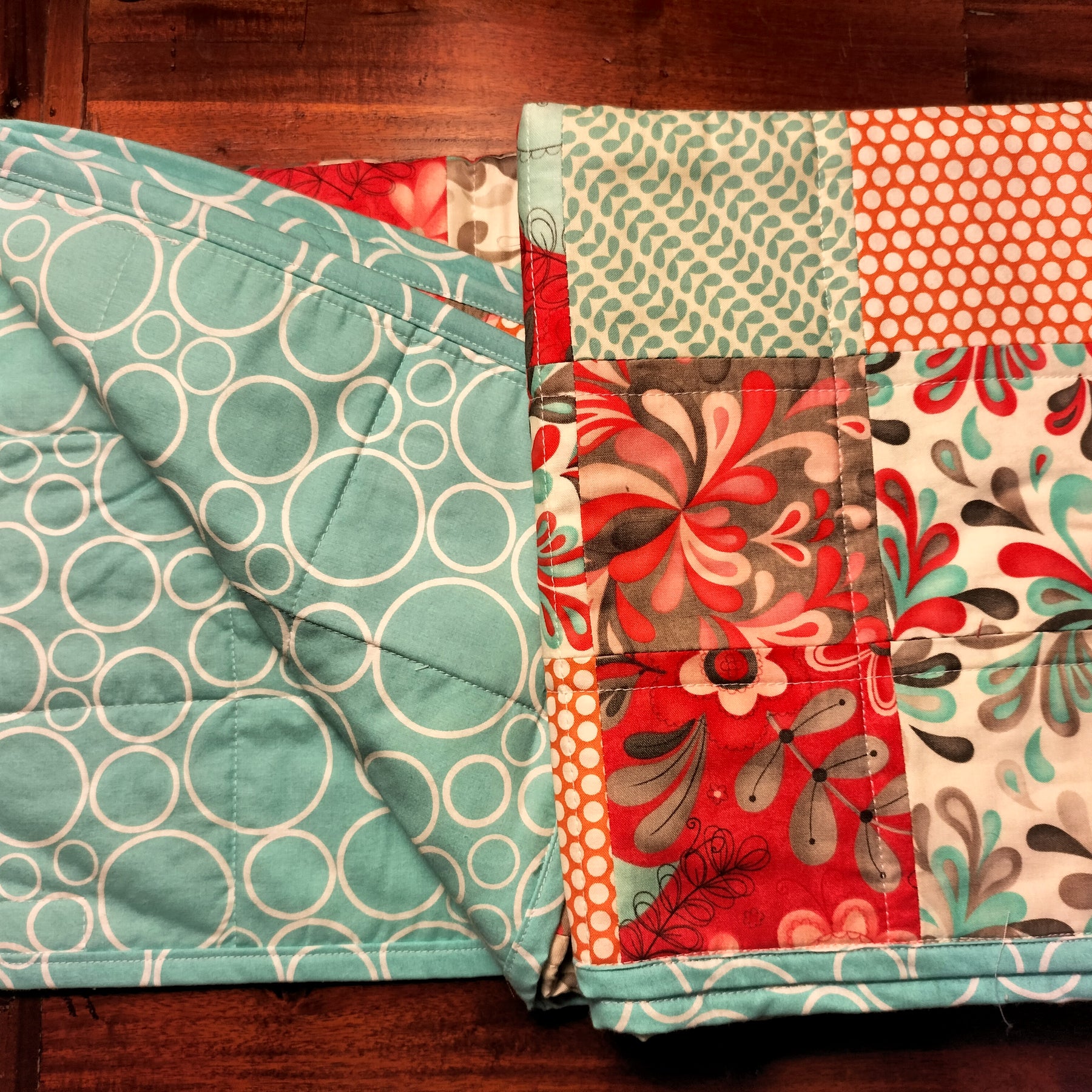 Birds & Blooms Patchwork Baby Quilt