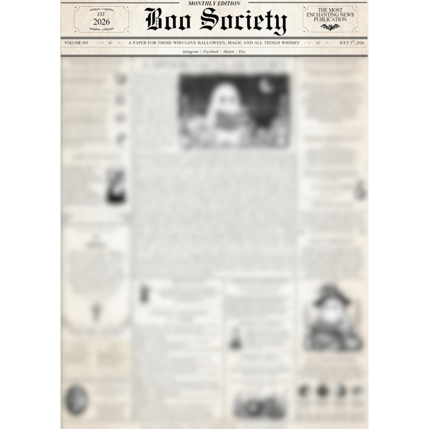 Boo Society - Magical Newspaper