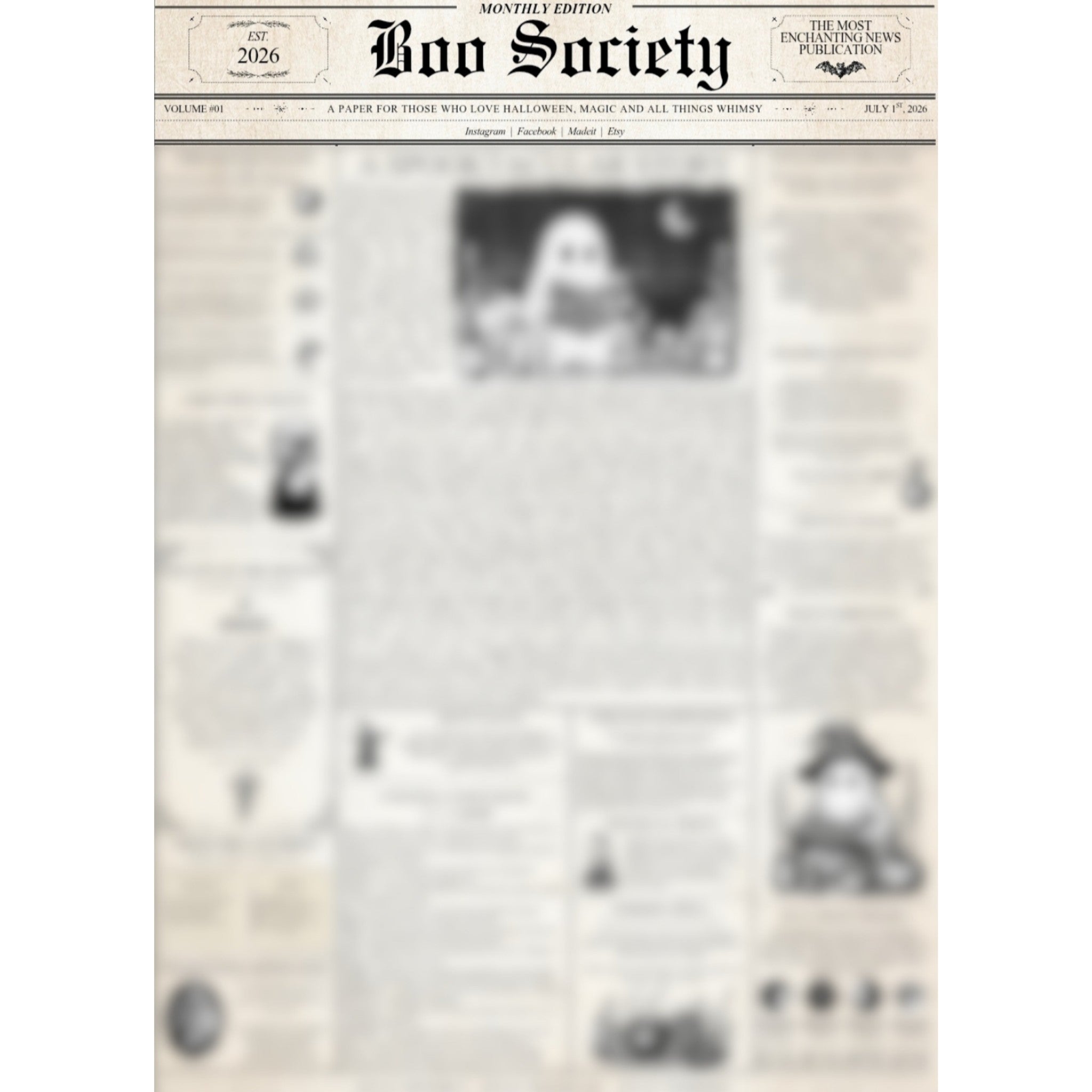 Boo Society - Magical Newspaper
