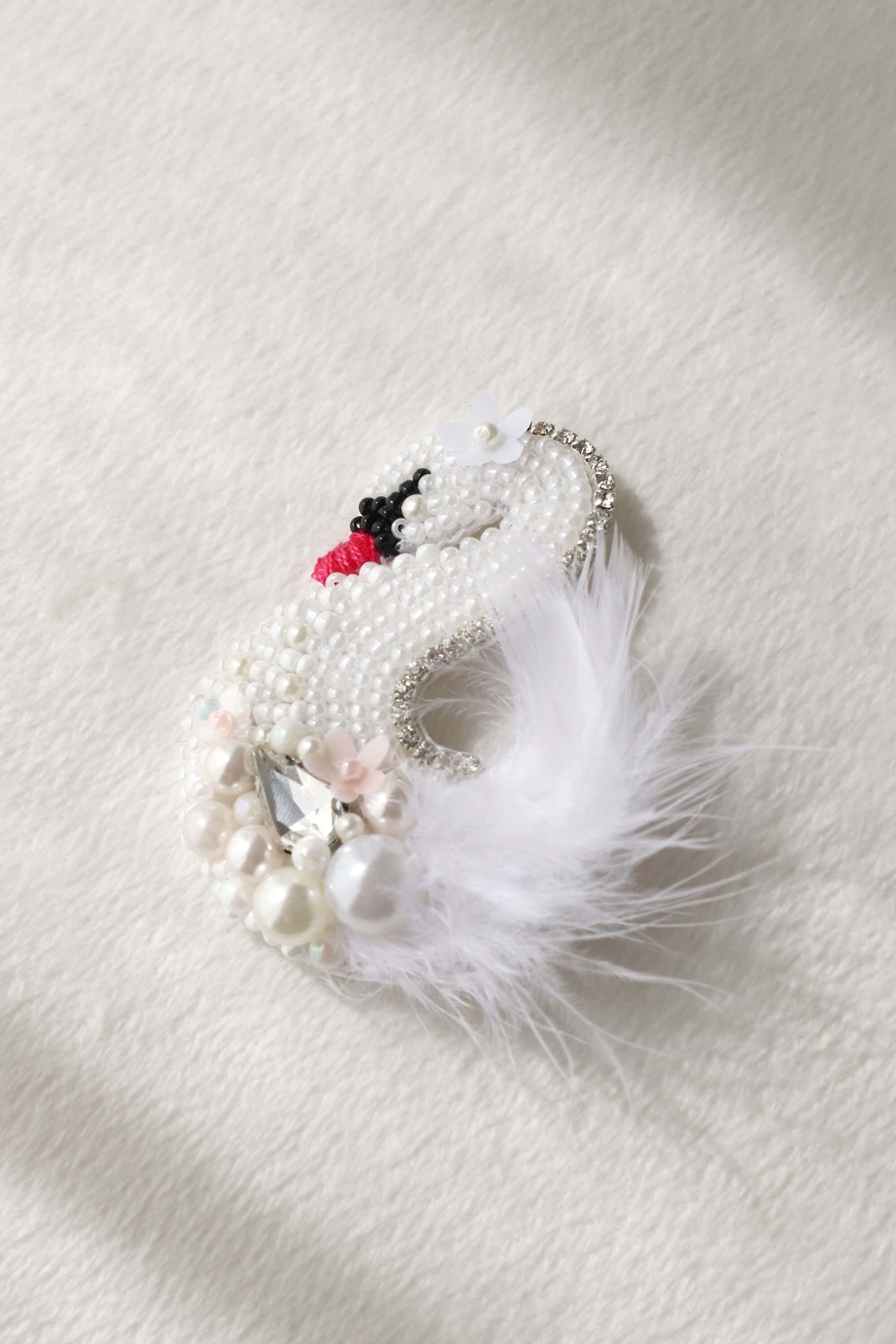 Celeste Pearl Swan Brooch