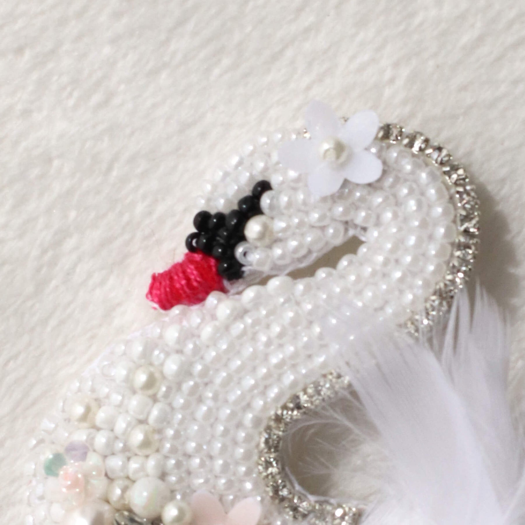 Celeste Pearl Swan Brooch