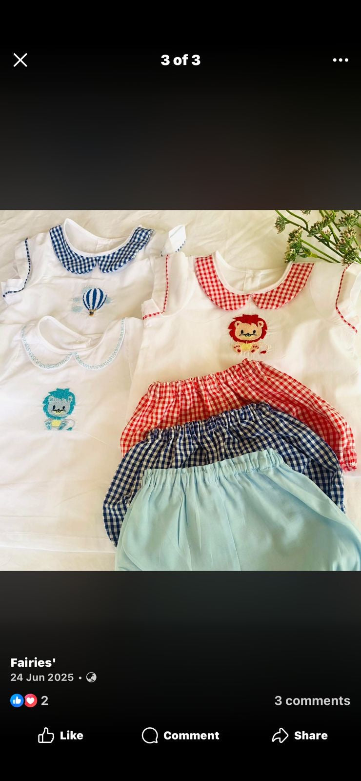 Summer Cotton Baby Outfit-personalized embroidery