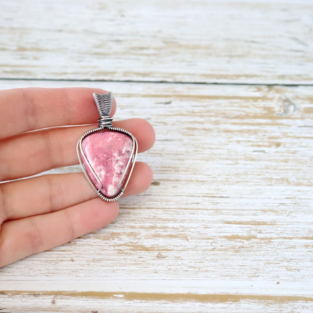 Sterling Silver Thulite Pendant ~ Talisman of Heartfelt Connection