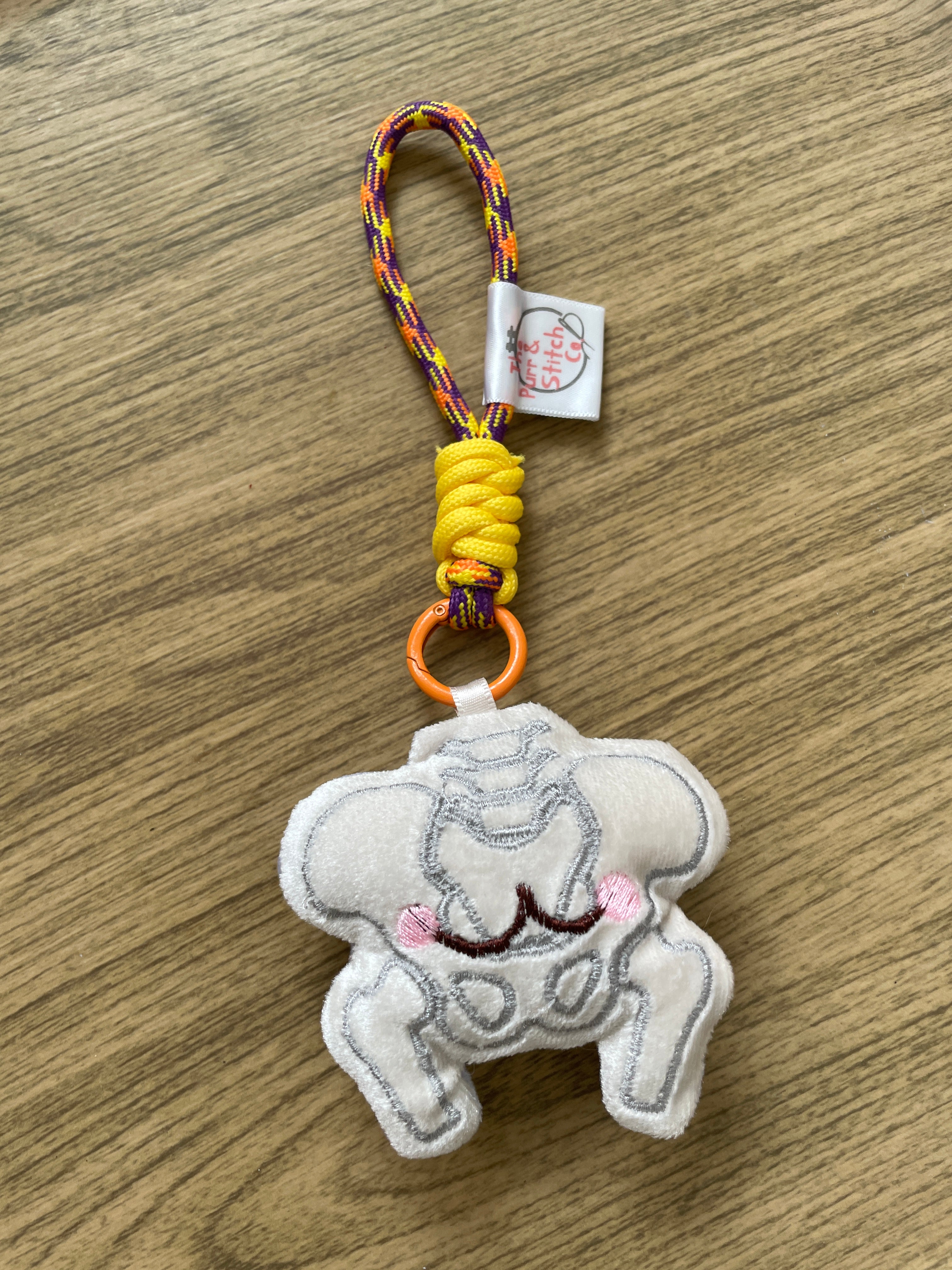 Cute Anatomy Plush Keychain, Embroidered Organ Charm, Funny Nurse Medical Gift