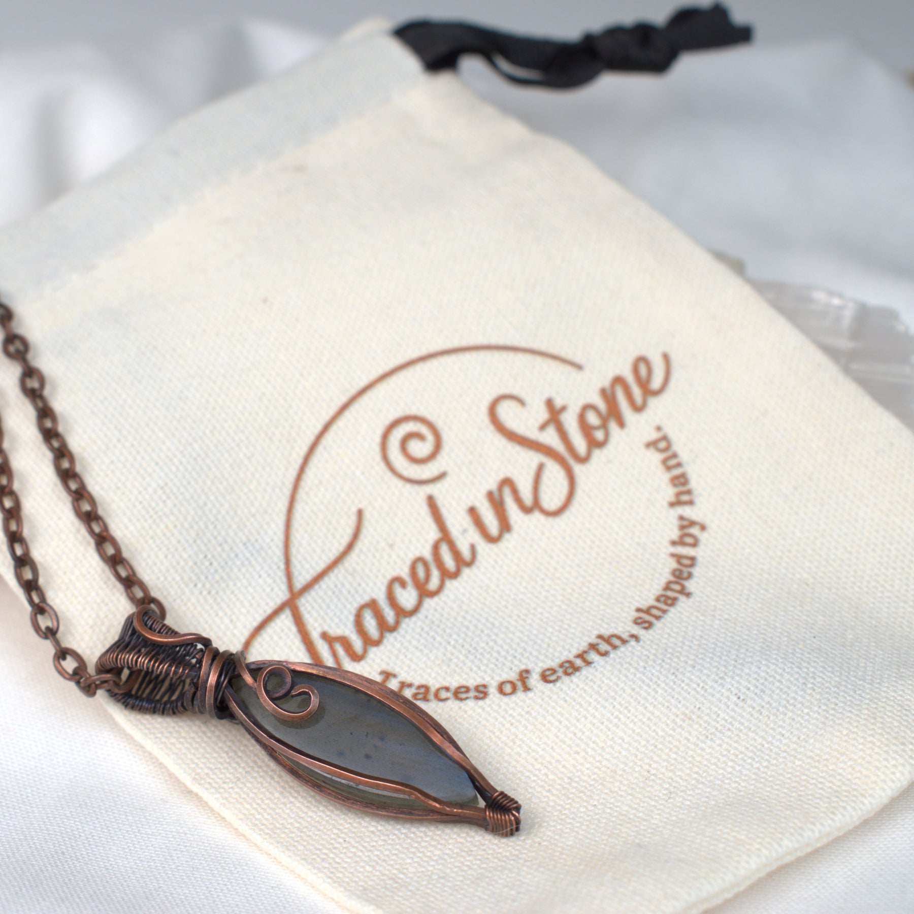 Midnight Current - Labradorite Copper Wrapped Pendant
