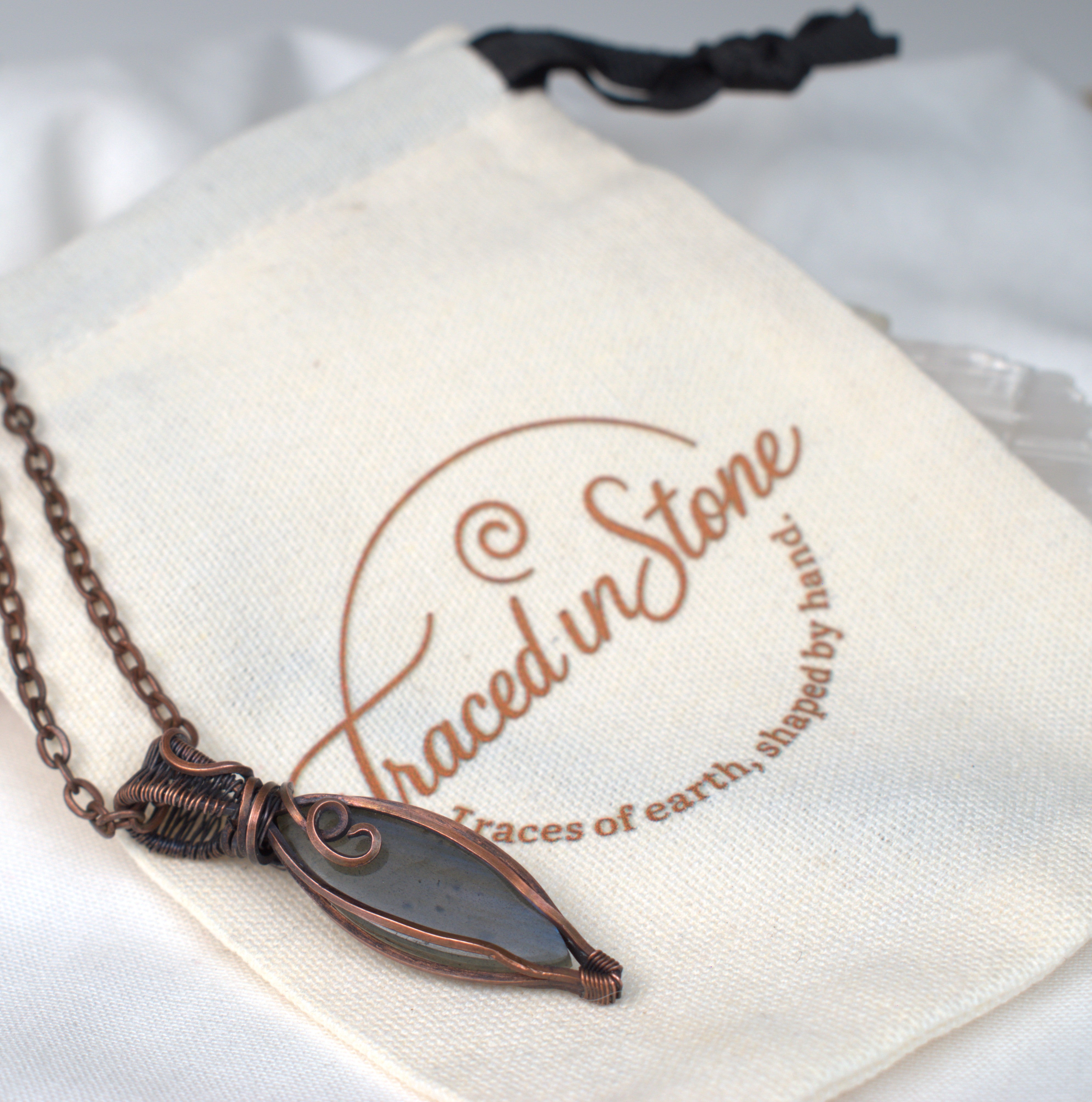 Midnight Current - Labradorite Copper Wrapped Pendant