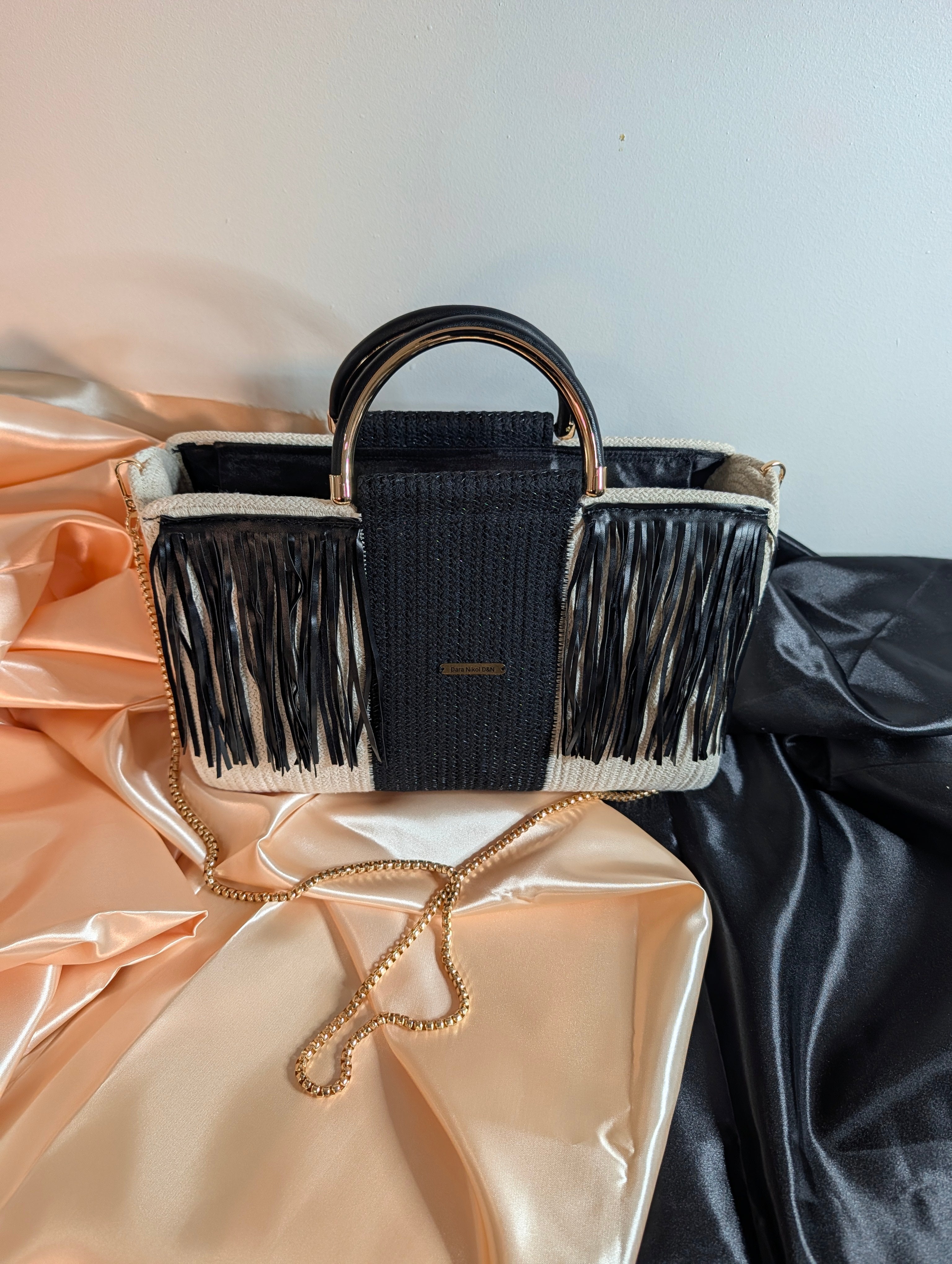 Fringe Medium Handmade Cotton Cord Tassel Handbag