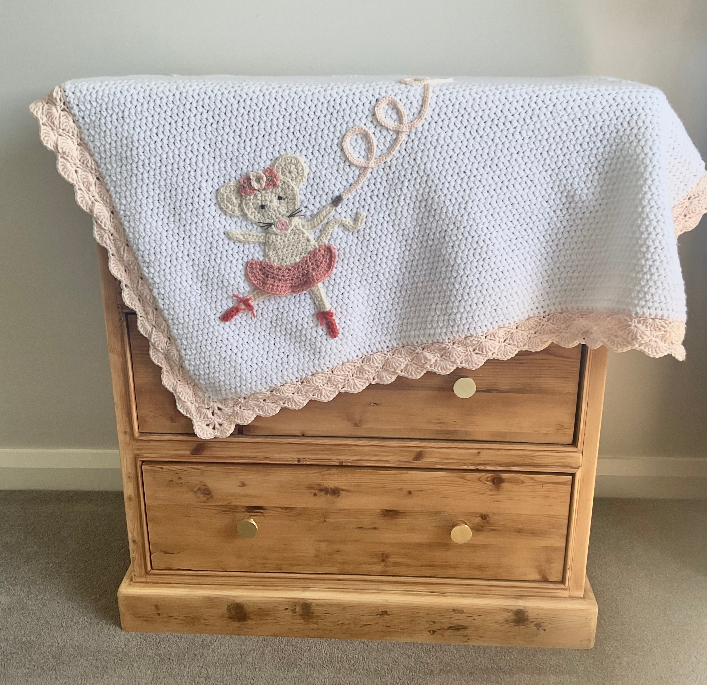 Ballerina Mouse Baby Blanket