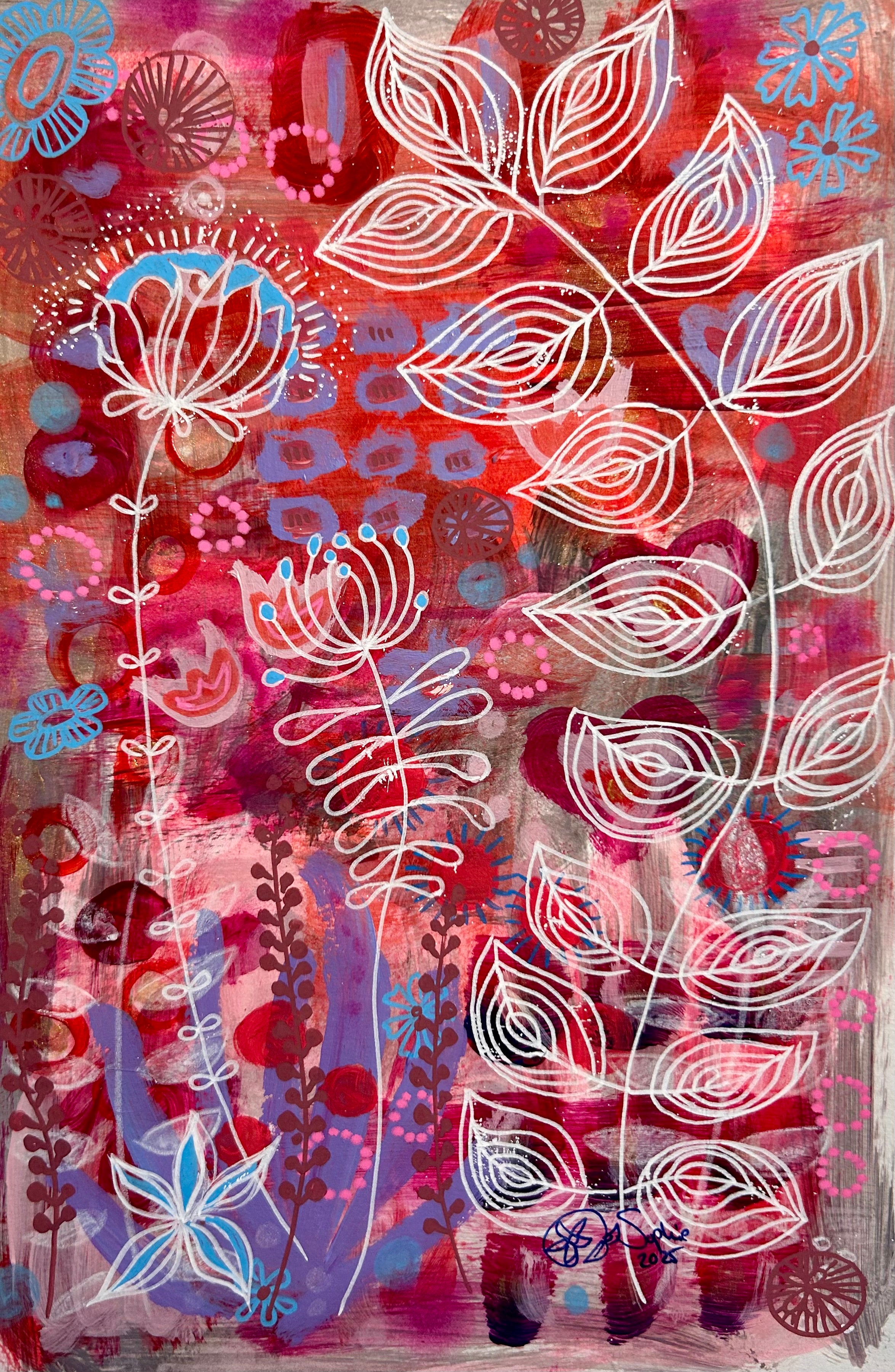 Original Hand Painted Art: The Dawn Blooming