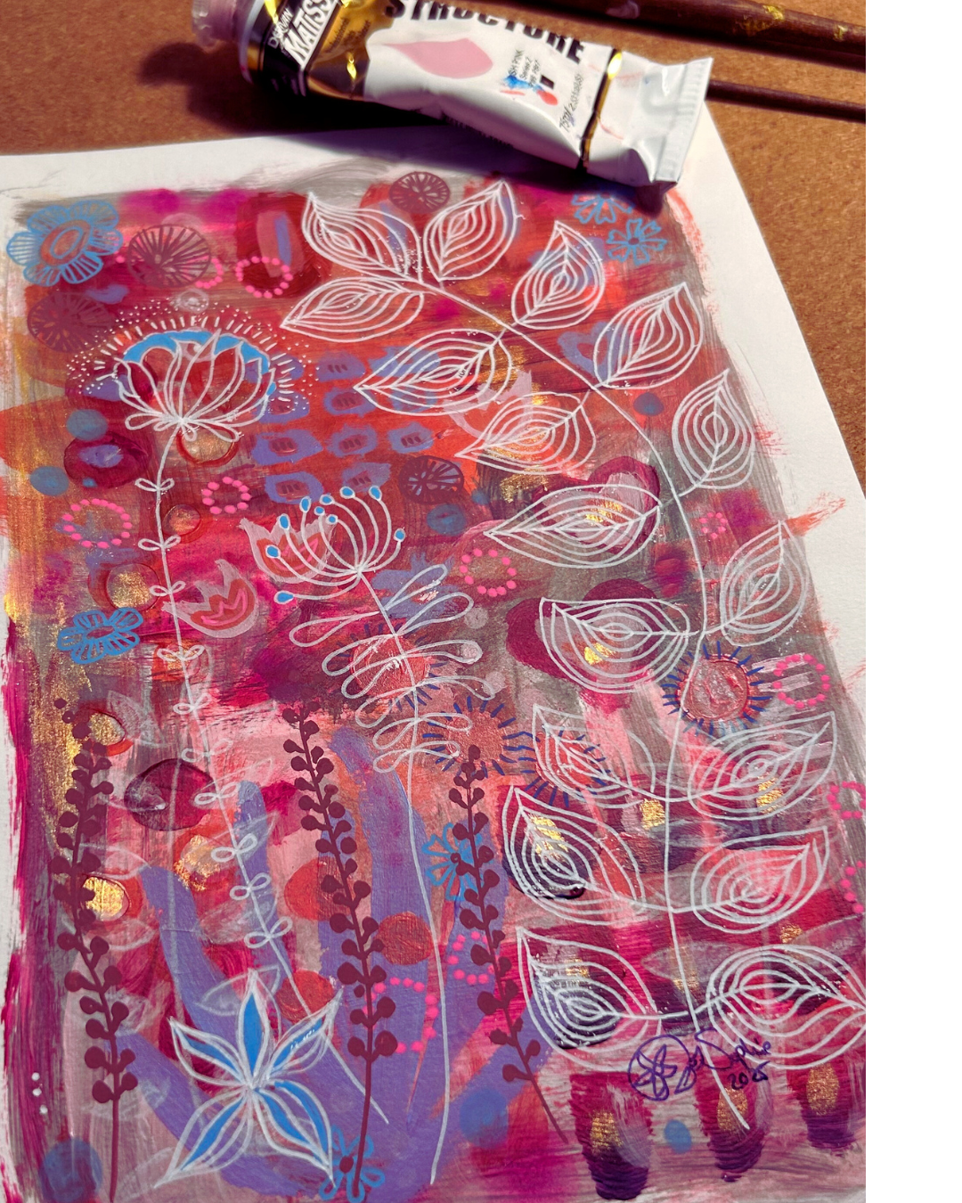 Original Hand Painted Art: The Dawn Blooming