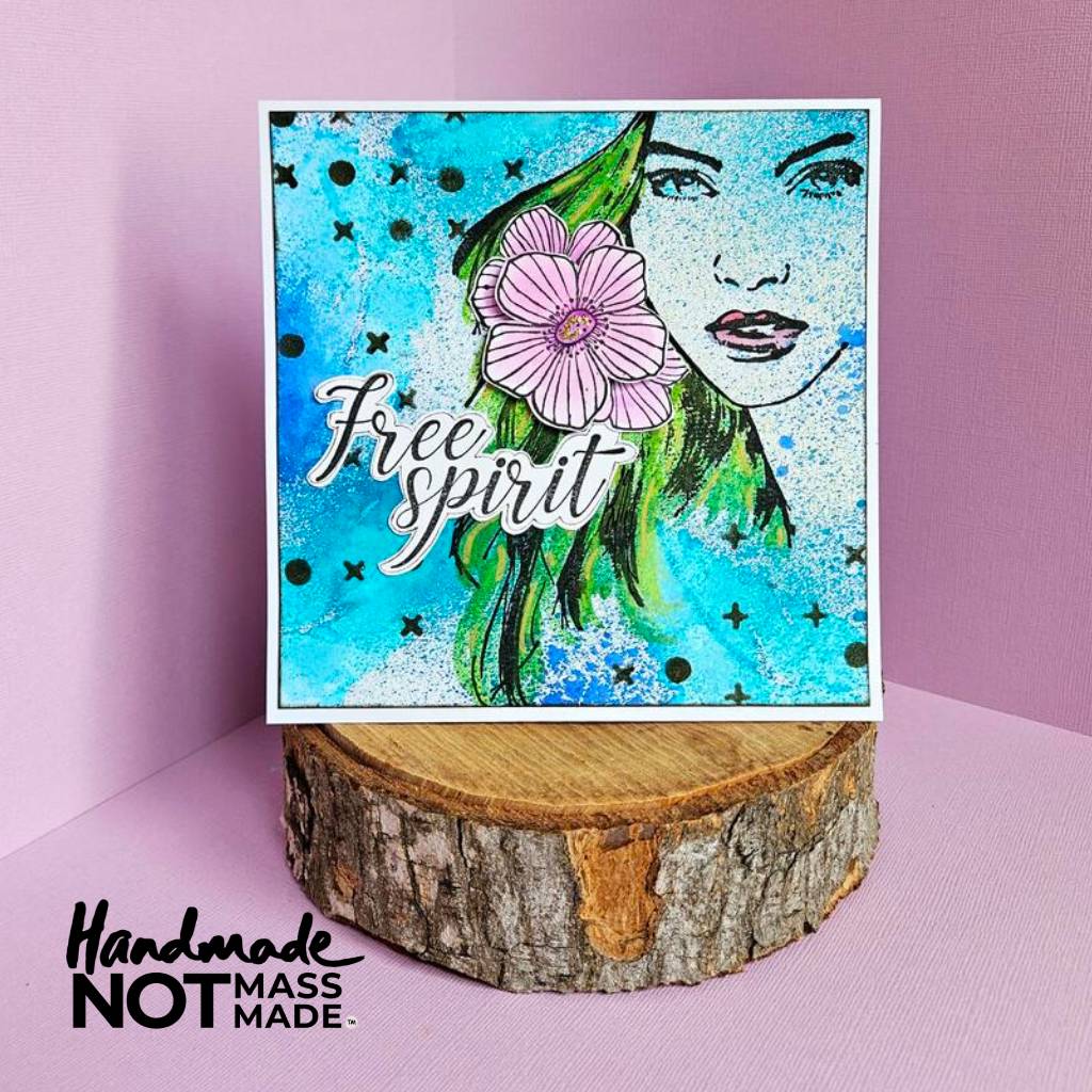 "Free spirit", all occasion, blank greeting card