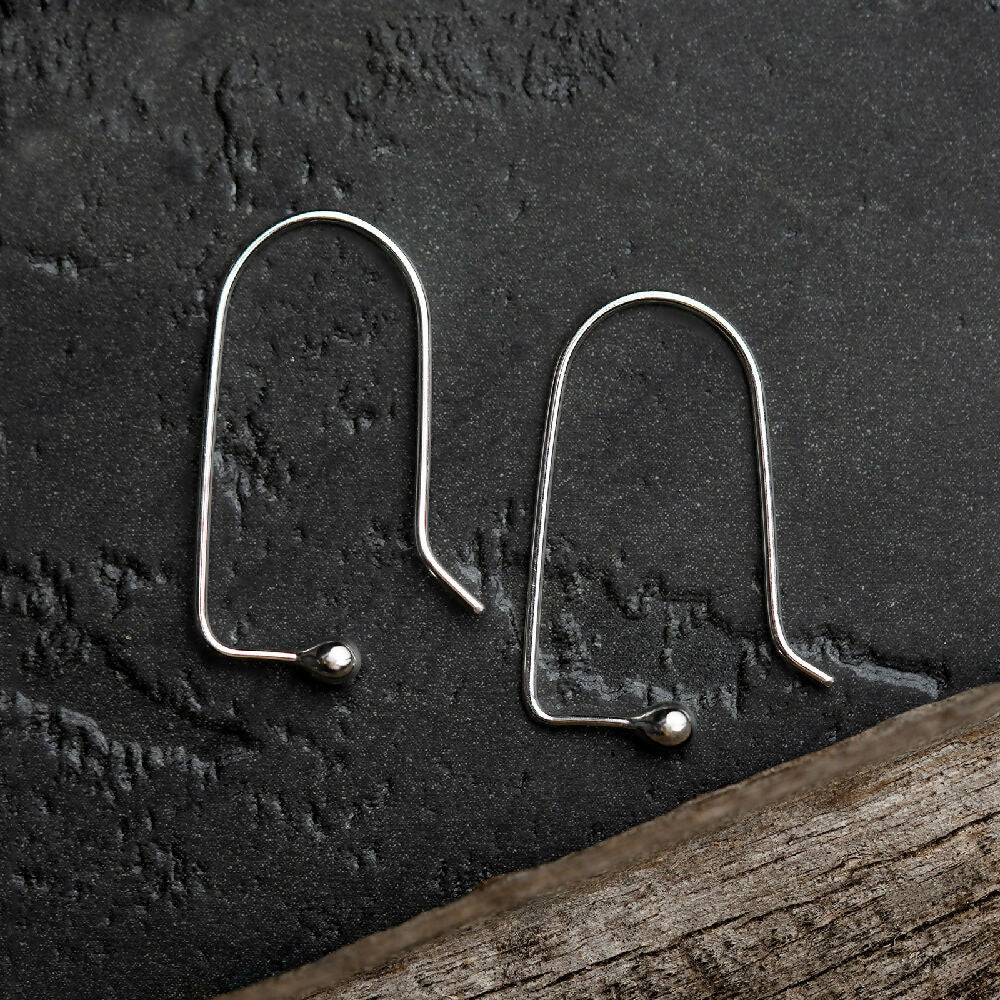 Argentium U Hook Earwires, earring findings