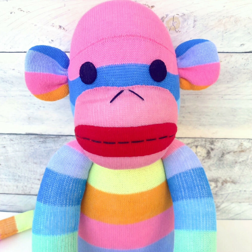 Mabel-Sock Monkey-Soft Toy-Softie-2