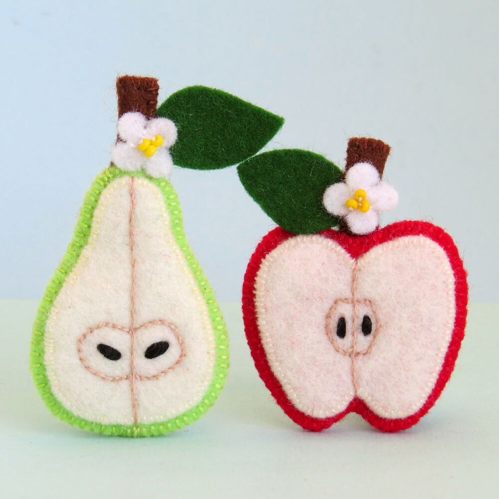 Felt Pear Brooch _ SDC _ 6