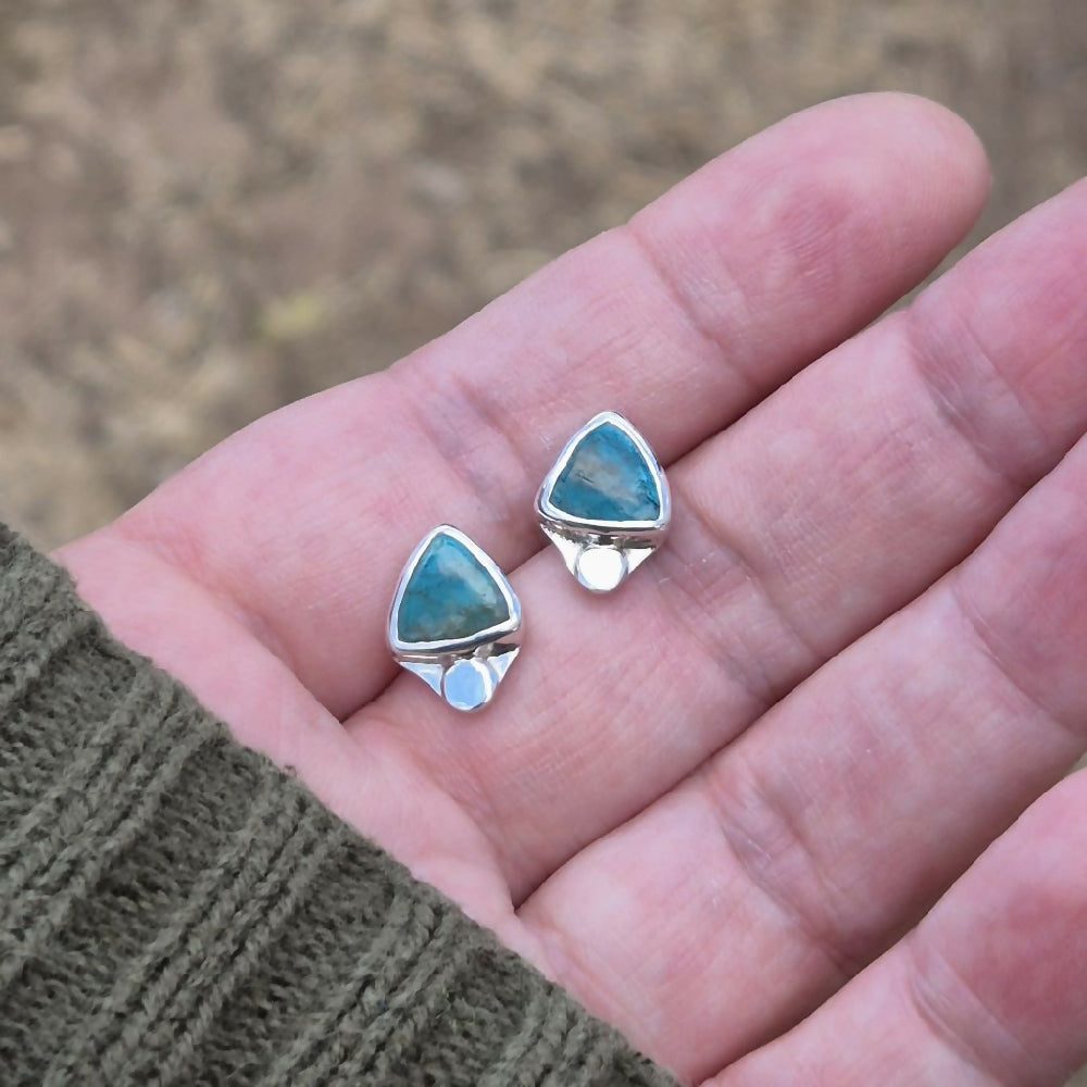 Turquoise Trilliam Studs 4c2