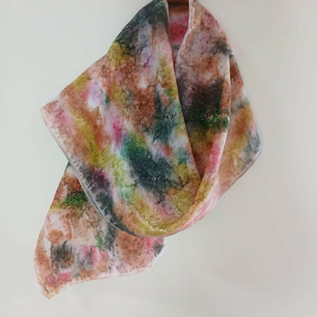 Dyed silk scarf 10