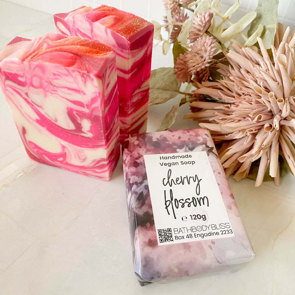 Handmade Natural Soap Cherry Blossom Scent 3