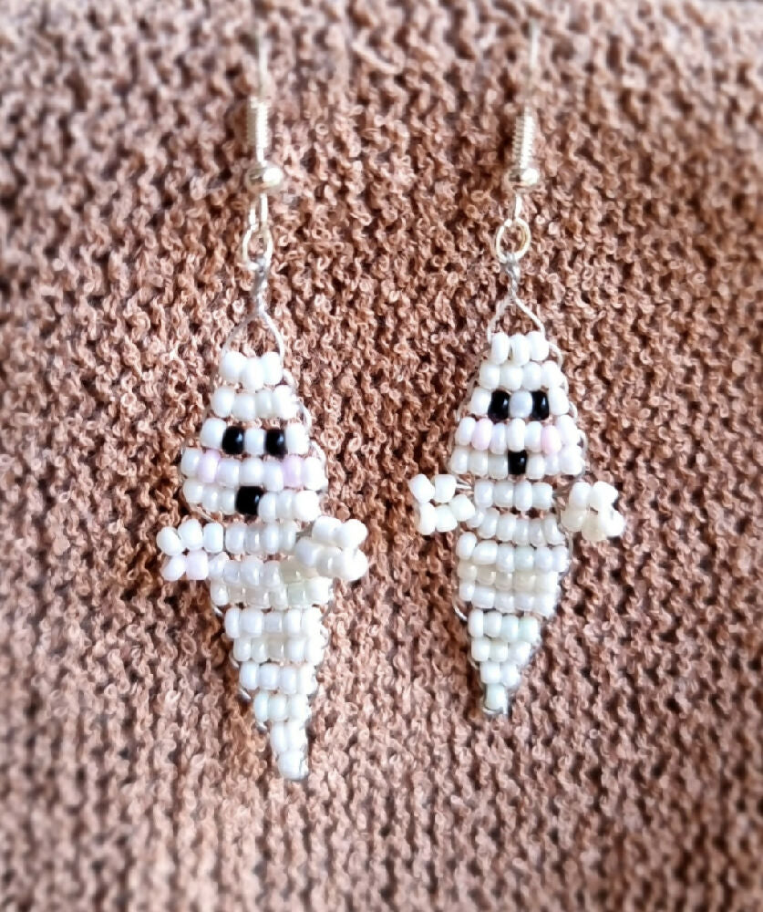 Happy Halloween spooky pumpkin earrings