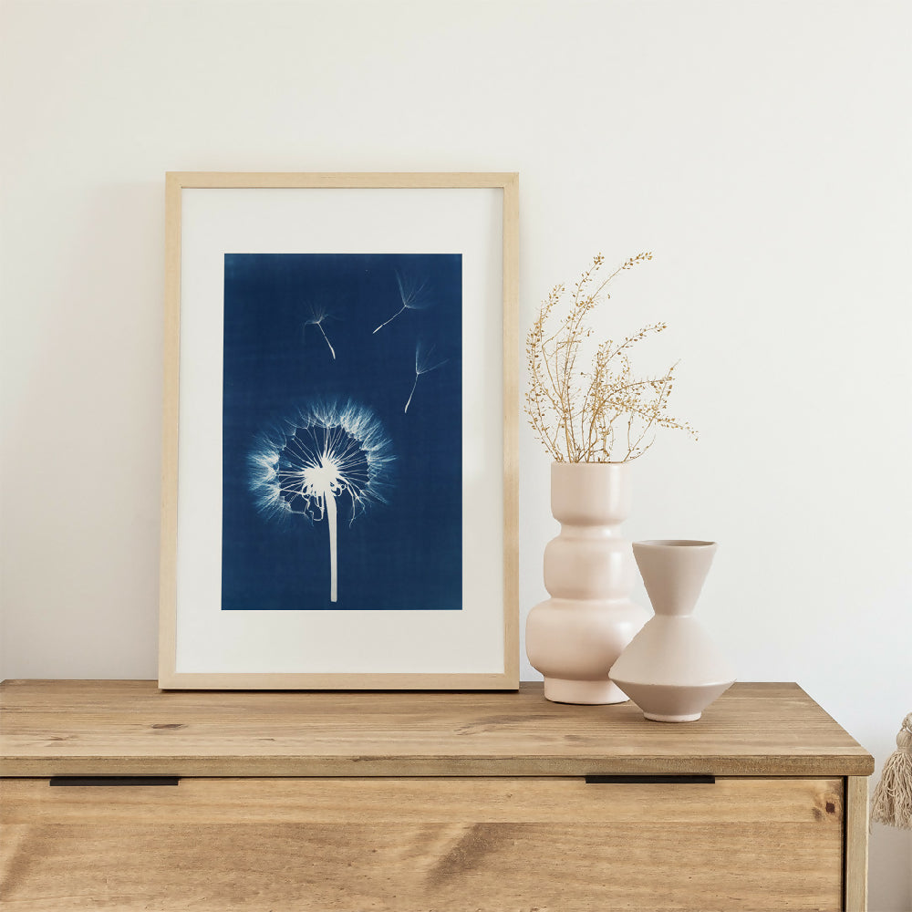 Cyanotype Art - Blue Bower Art -_0016_Dandelion Wishes