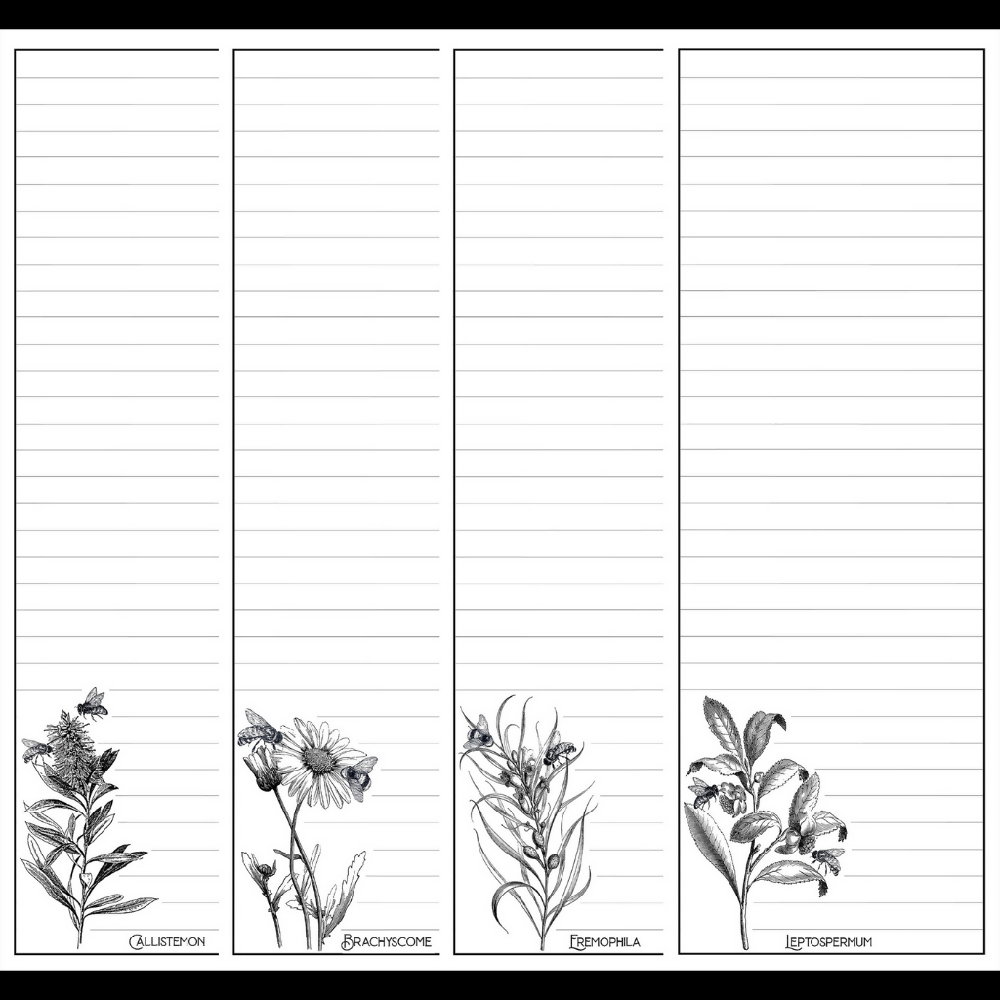 BEES & AUSTRALIAN NATIVE FLORA SHOPPING LIST PAD