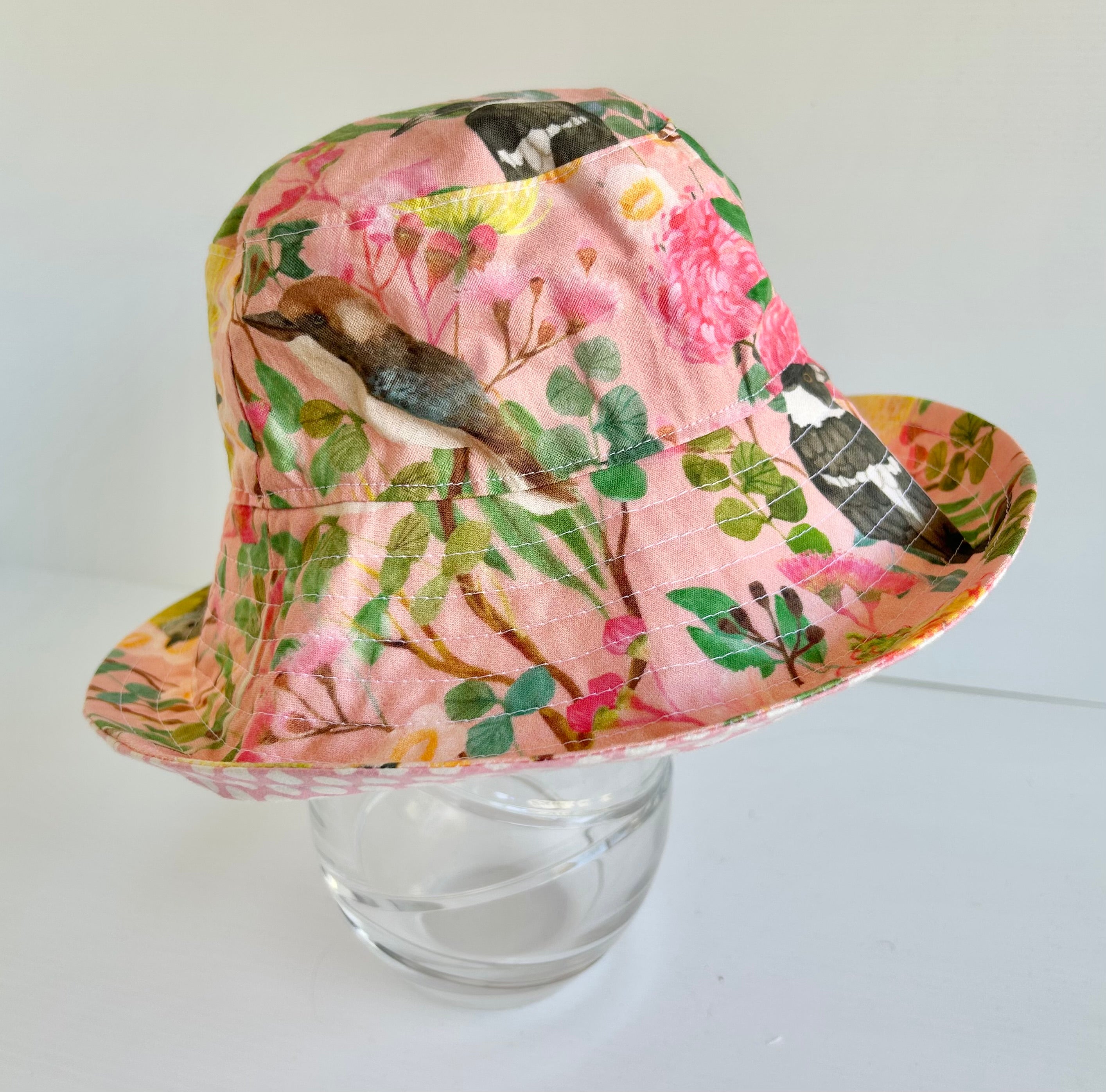 Ready to post- Small size wide brim hats with chin strap- reduced price