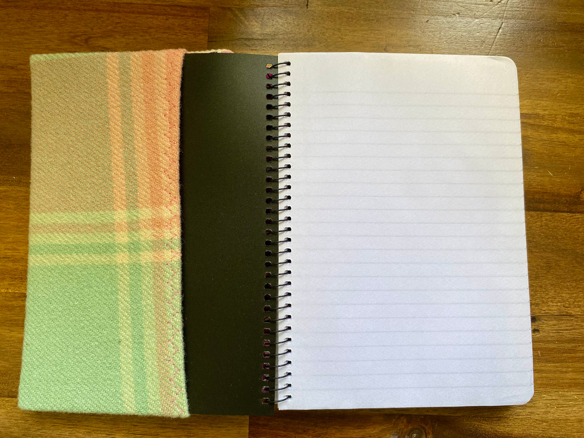 A5 Upcycled Notebook Kombi - Pink/green
