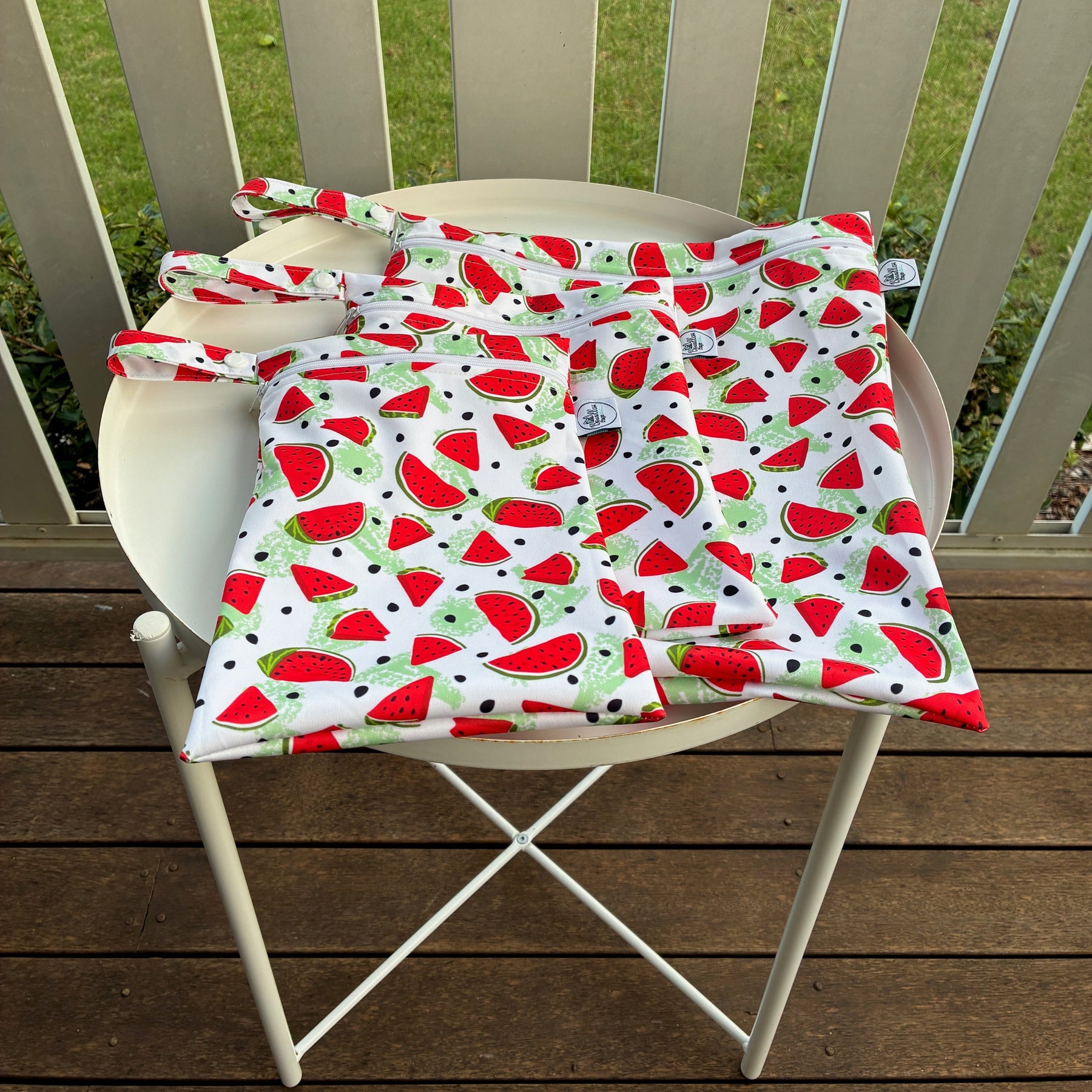READY MADE Water-resistant wet bags - Luscious Fruit Watermelon (Annette Winter)  | Ready to ship | FREE Postage