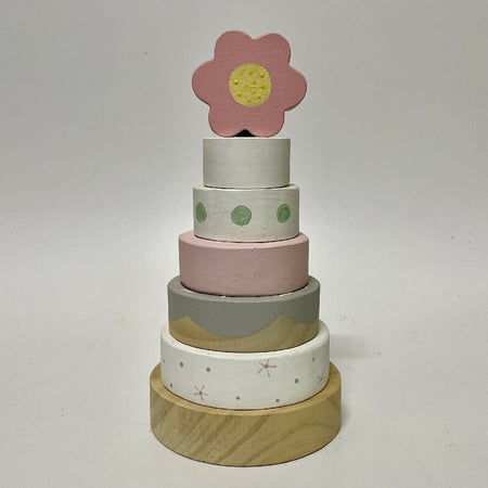 Ring stacker with flower topper.