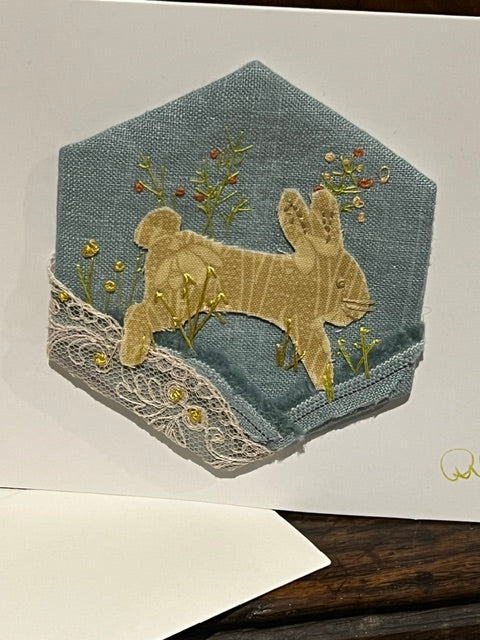Hand Embroidered Greeting Card