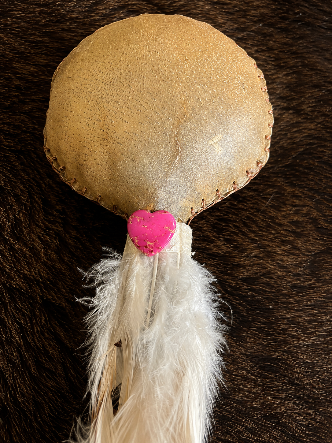 The Pink Rose Quartz Deer Rattle