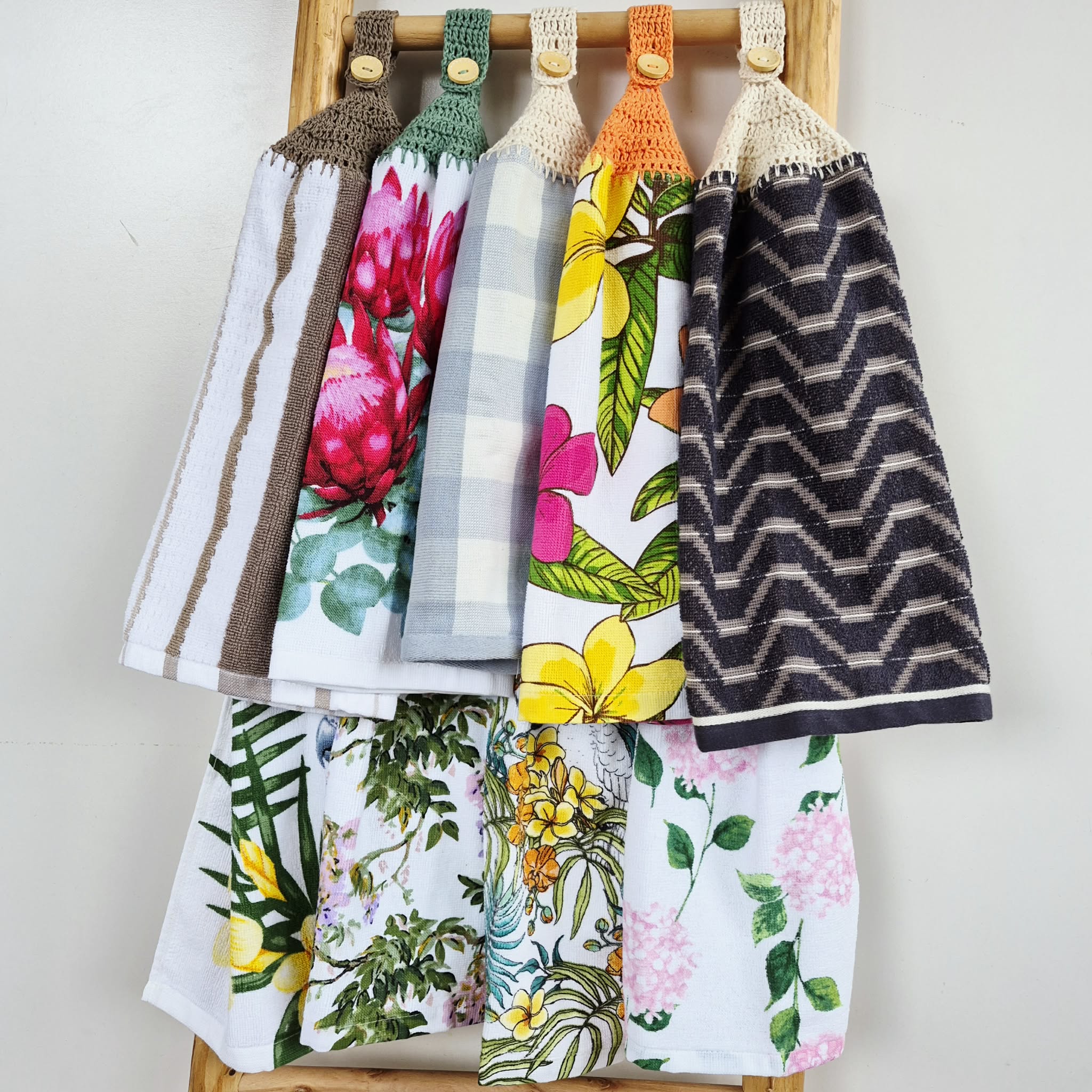 Kitchen Hand Towel | Hanging | Cotton | SINGLE LAYER | 9 Styles - 1-9