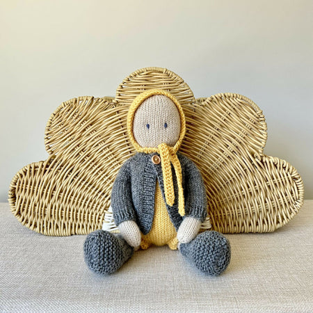 Oak Folk Doll | Knitted | Removable Clothing | Natural Fibres