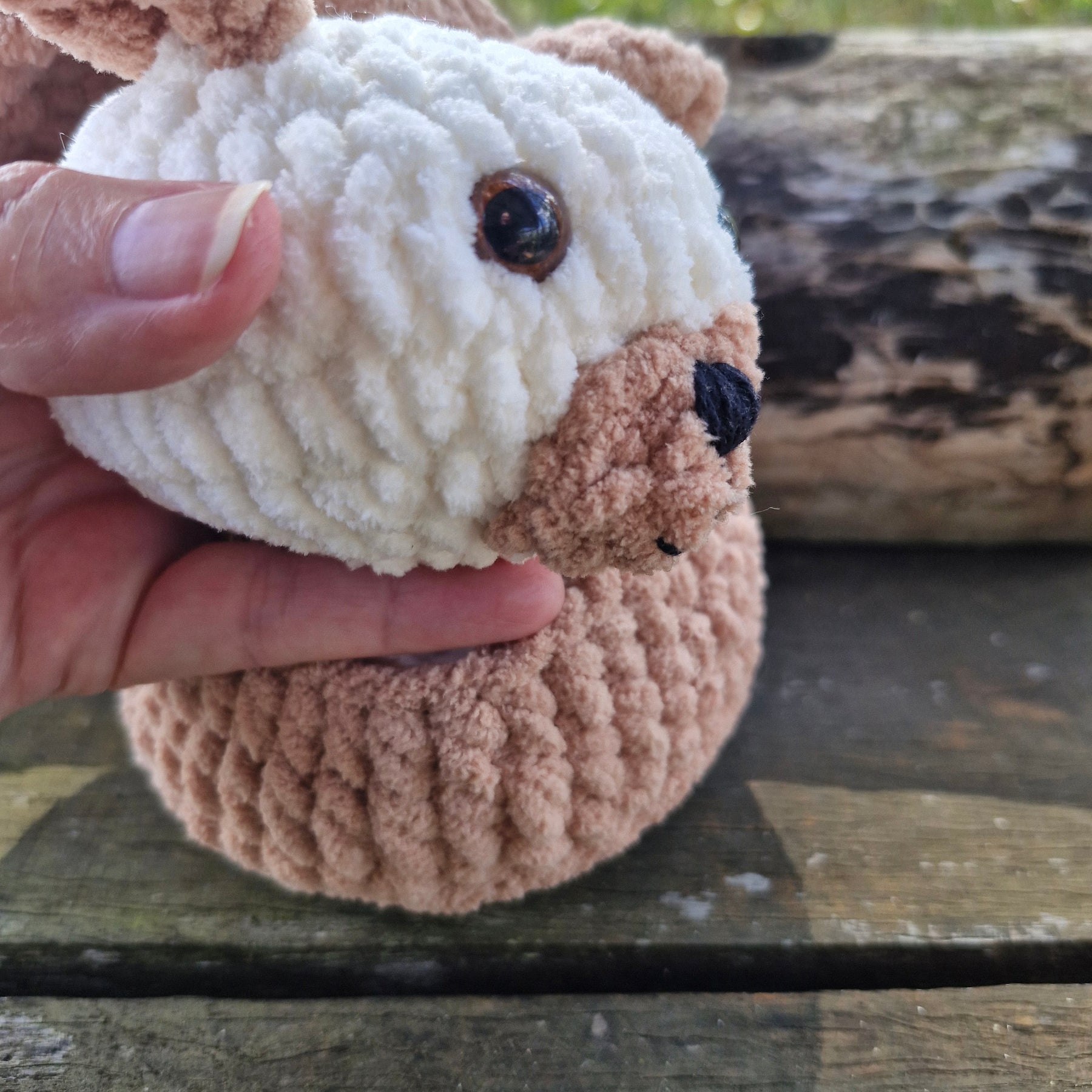 Cute crochet Plushy Puppy Dumpling with Steamer Box