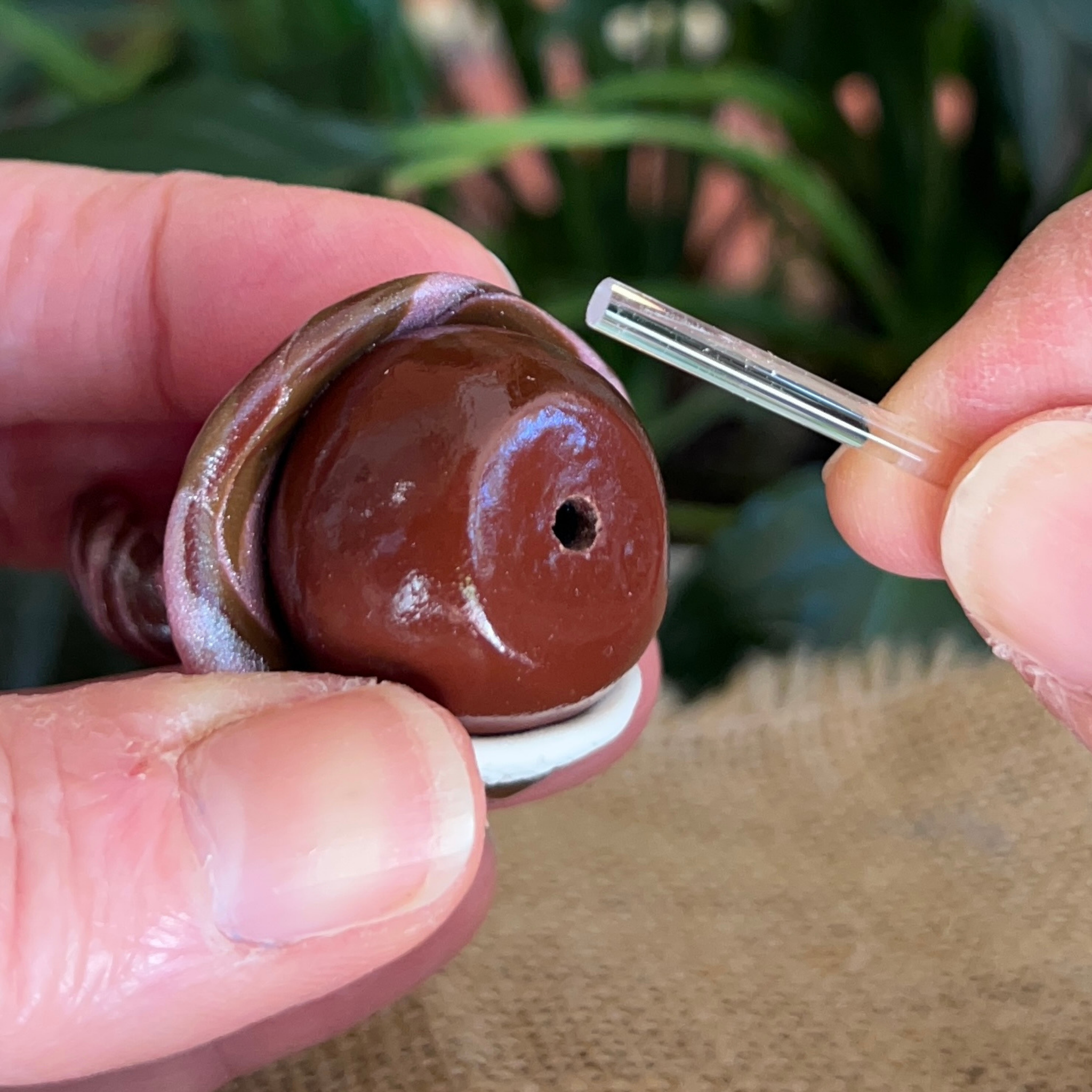 Whimsical polymer clay gnome trio - Wobbin, Snuffle & Stig