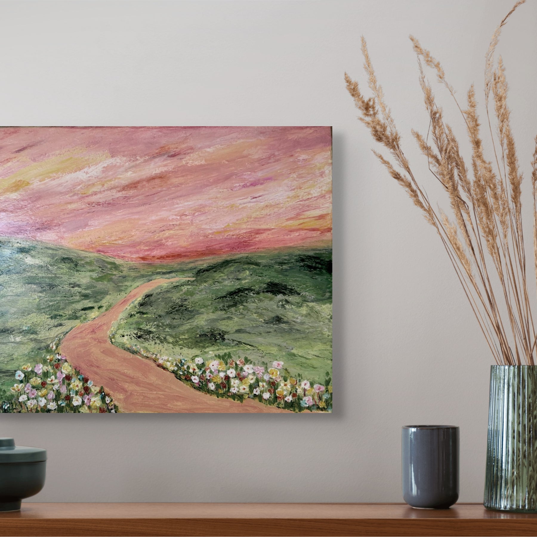 Sunday Drive - Original Artwork - Sunset Landscape