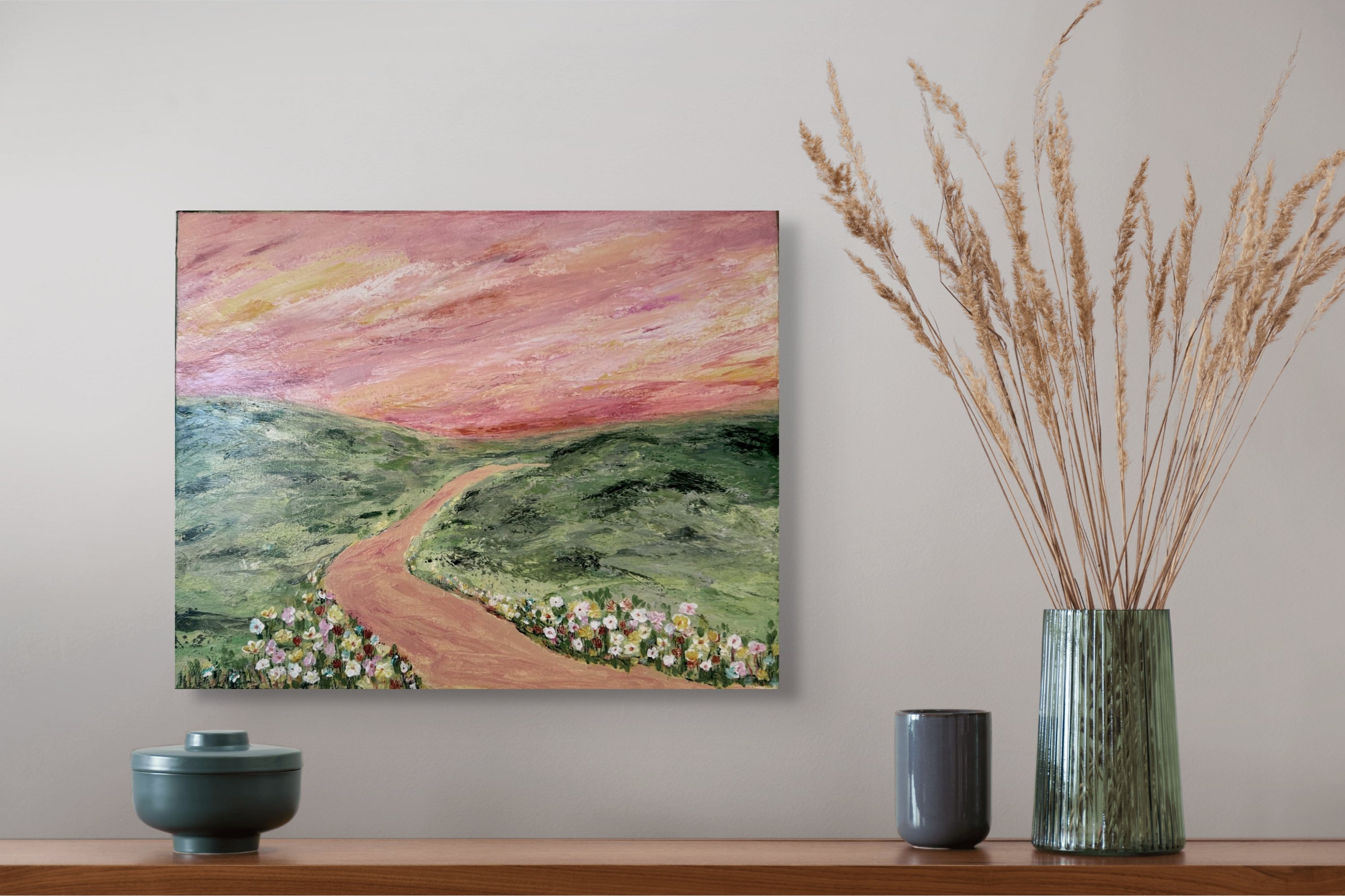 Sunday Drive - Original Artwork - Sunset Landscape