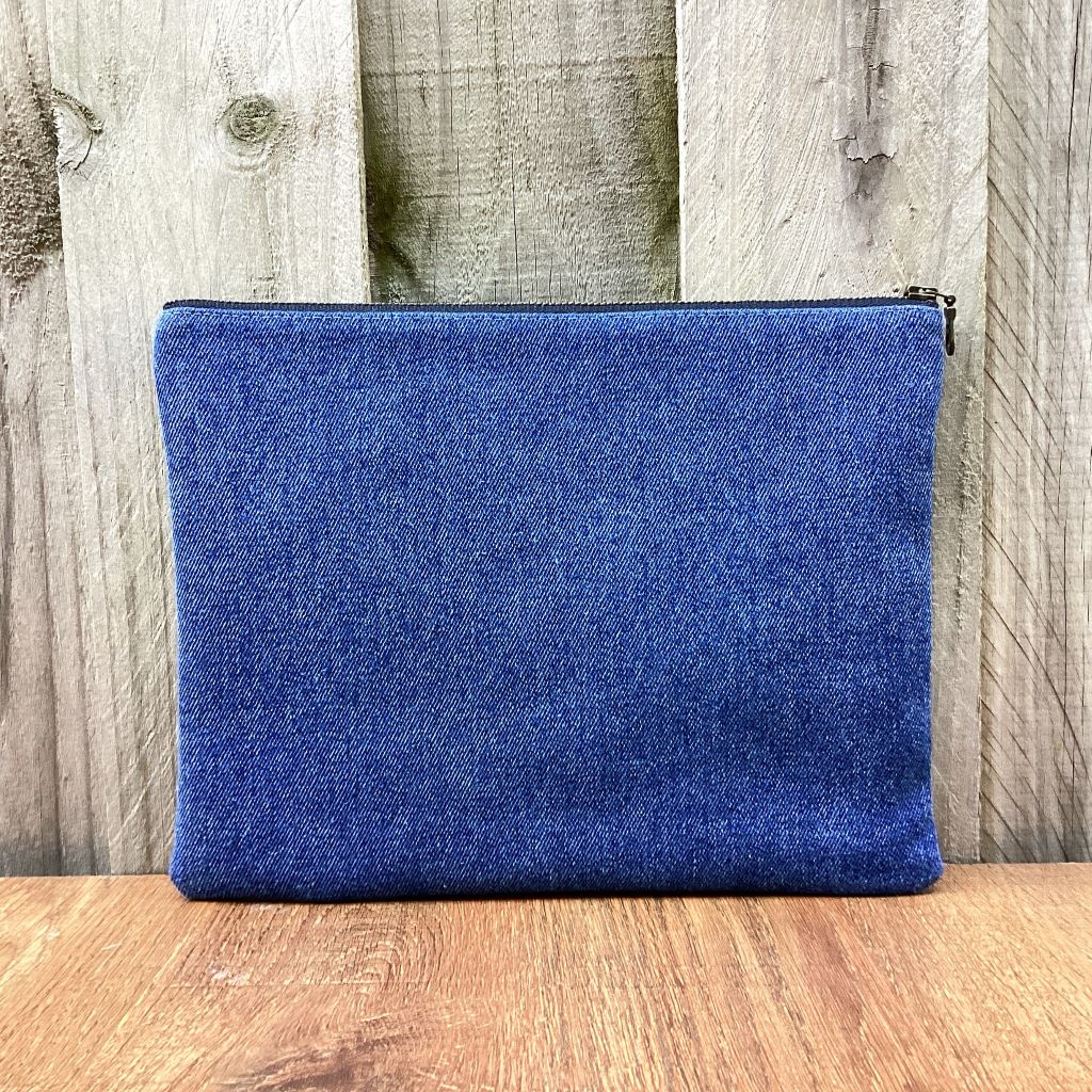 Upcycled Denim Pencil Case – Denim Star