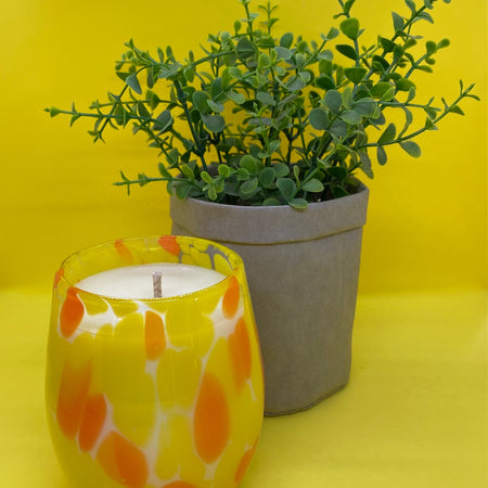 Renee Orange & Yellow Pattern Glass - Poured to Order