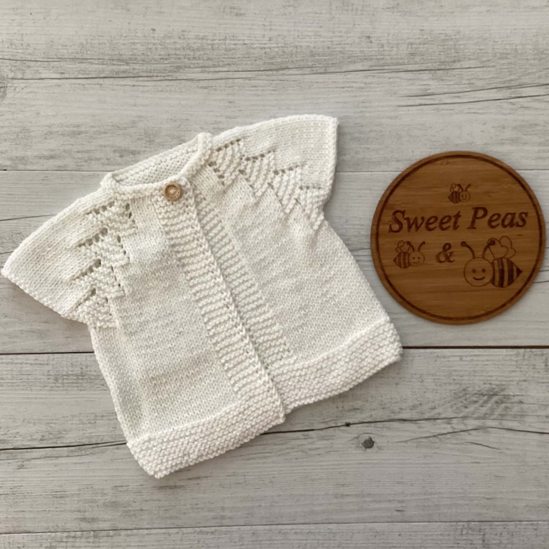 Hand Knitted Baby Girl Cardigan and Nappy Cover