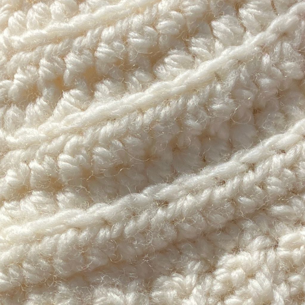 Banded Bee Beanie - Handmade Crochet Beanie in Australian Merino Wool | White