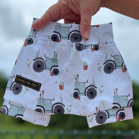 Tractors (Sage) | Size 000, 00, 0 | Handmade Baby Boy Pants by Dumbleton Duds | FREE Postage Orders $50+