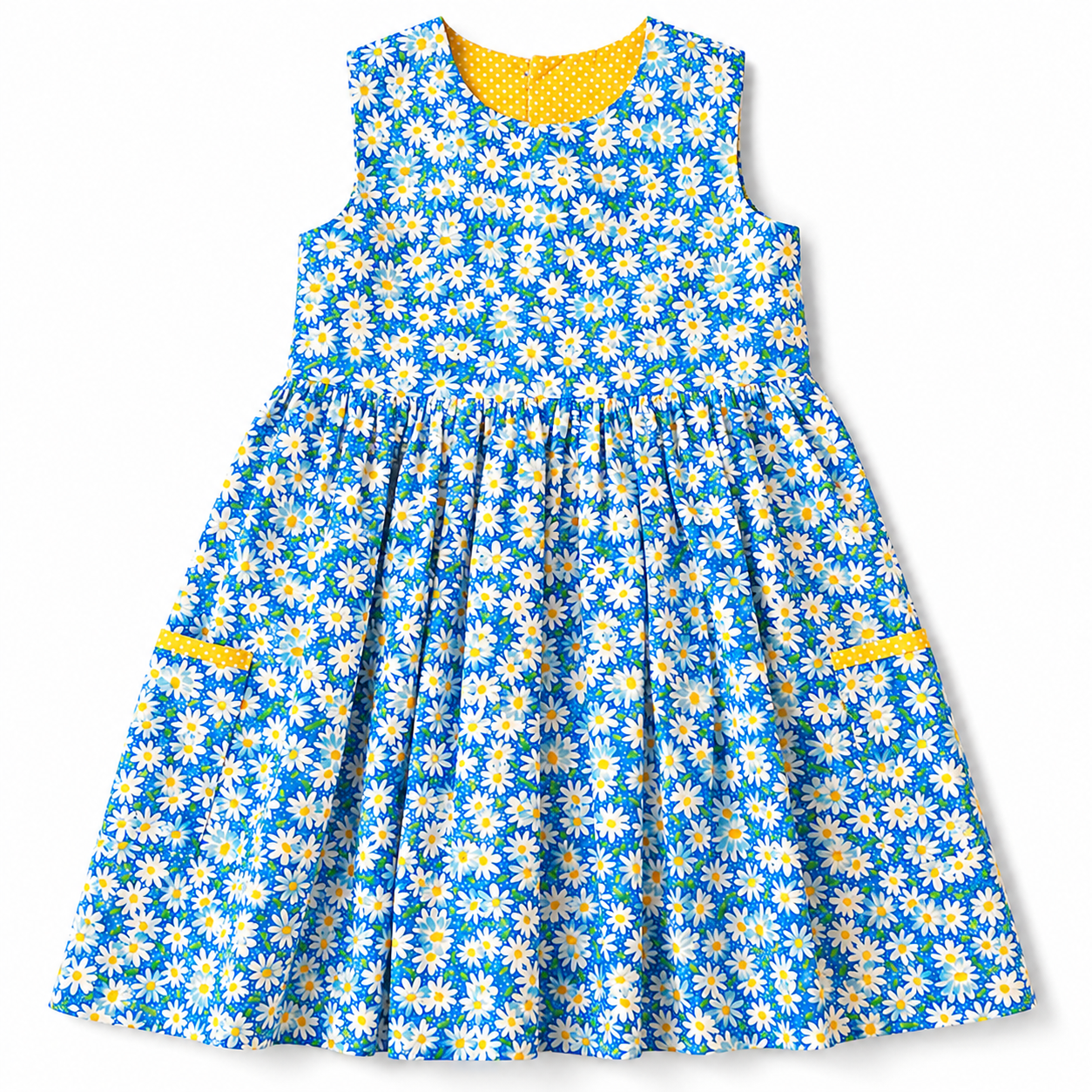 Daisy Delight Bow-Back Handmade Dress