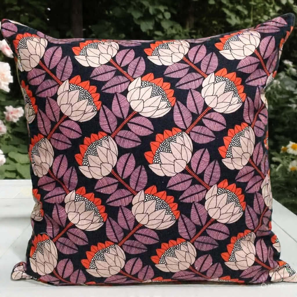 Floral cushion cover-Native flora design