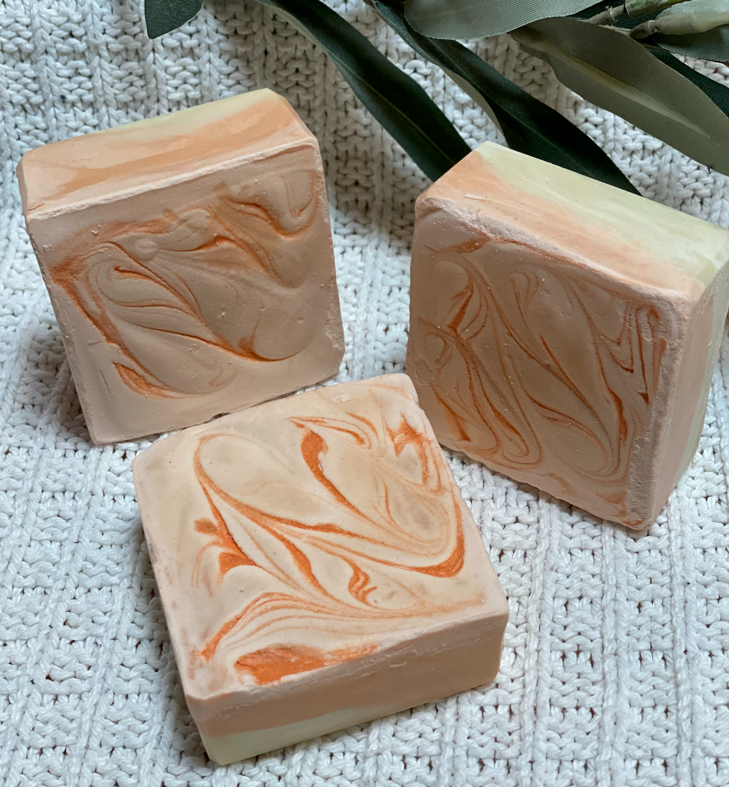 Orange chiffon artisan soap