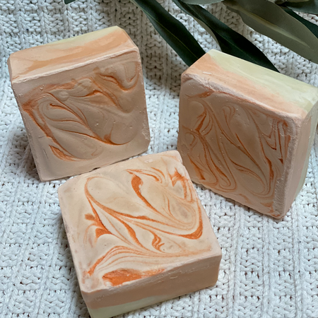 Orange chiffon artisan soap