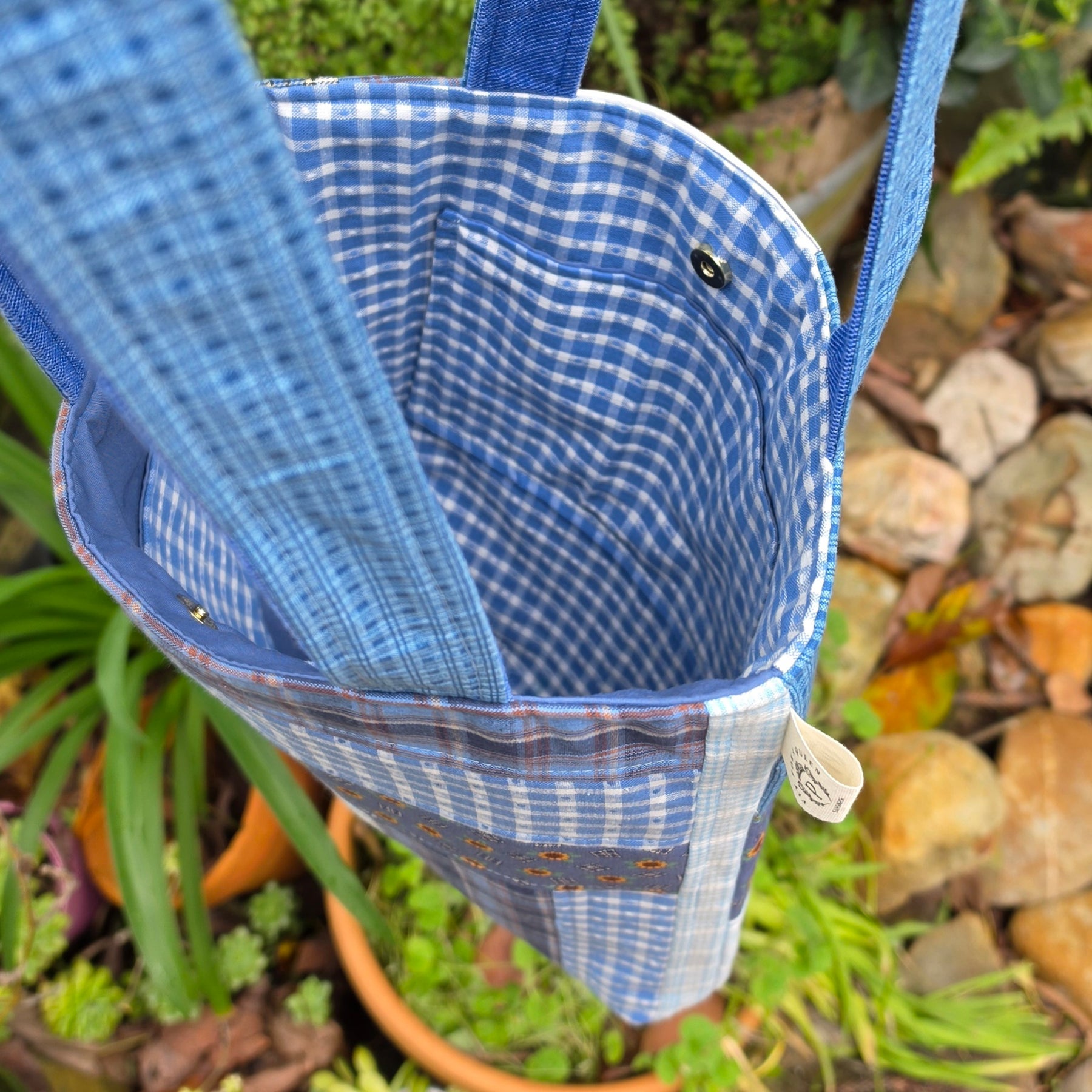 Repurposed Remnant Fabric Tote | 100% Pre-loved Fabrics