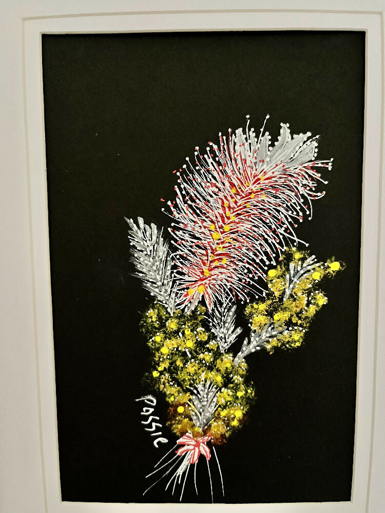 Dot and line art of australian native plants