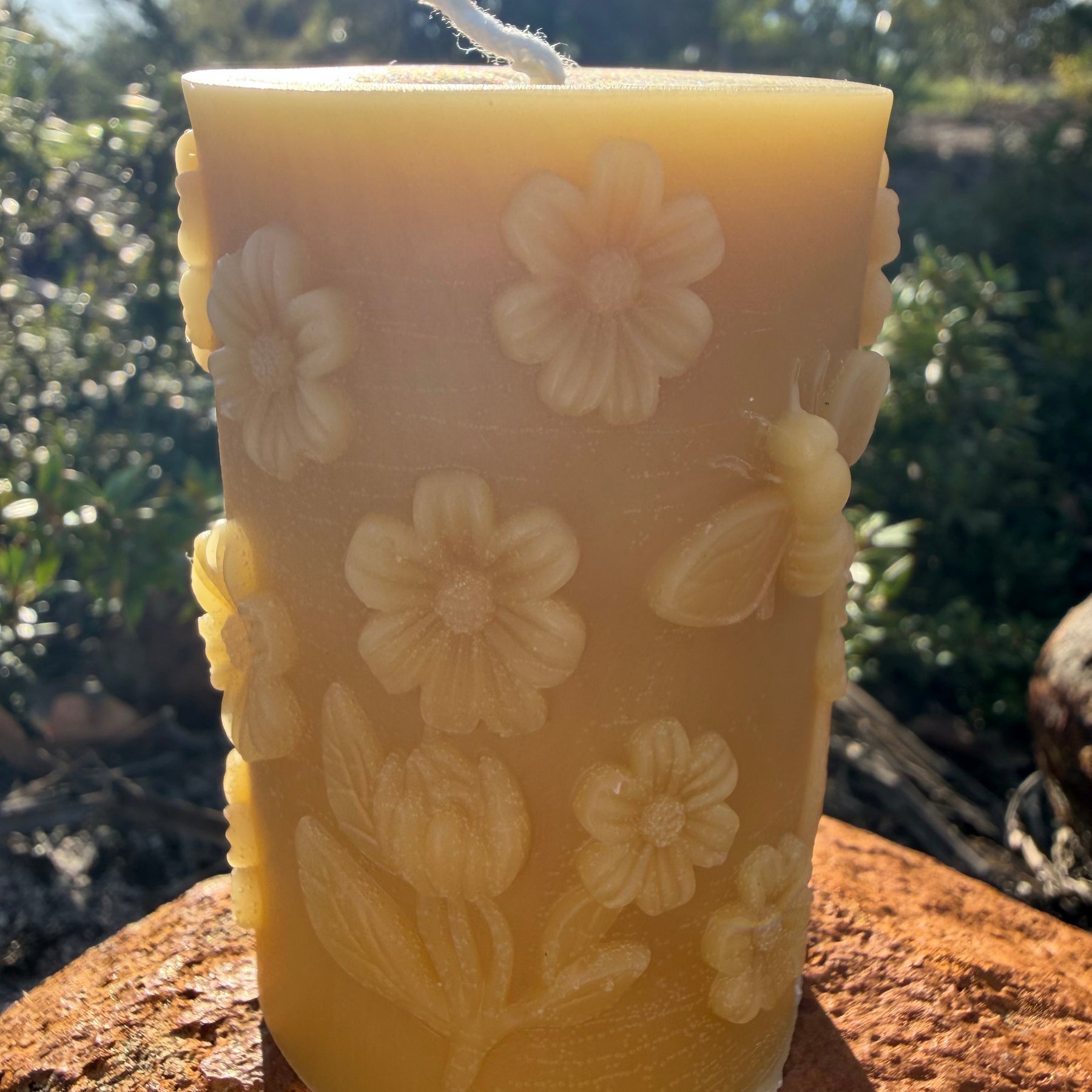 Blooms & Bees Beeswax Candle