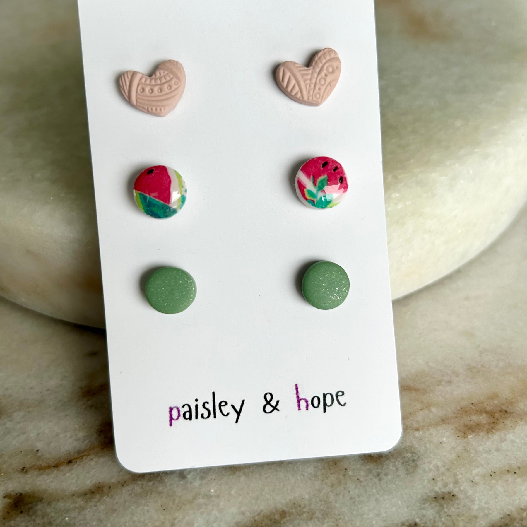 Polymer Clay Mini Stud Pack - Choose Design