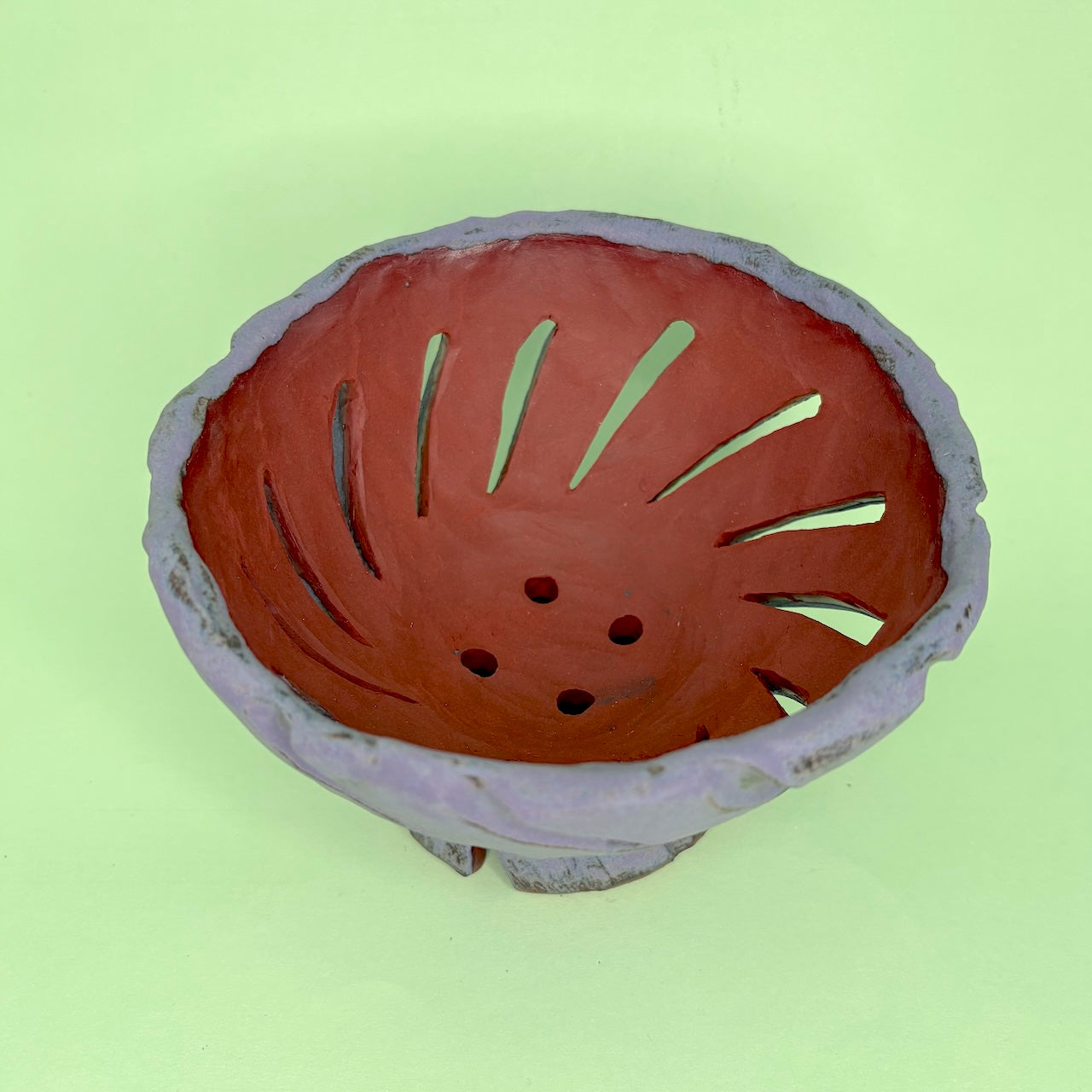 Ceramic carved pedestal orchid pot